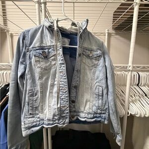 Market & Spruce Light Blue Bomber Jacket